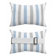thumbnail image 2 of Pack of 2 Outdoor Lumbar Pillow Covers 11x16 Inch, Light Blue Grey Stripe Waterproof Throw Pillow Covers Set, Modern Farmhouse Vertical Striped Decorative Cushion Cases for Patio Porch Car, 2 of 7