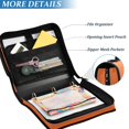 thumbnail image 3 of Haosy 3 Ring Zipper Binder with Shoulder Strap Waterproof Trapper Keeper 2 Inch D-Ring 500 Sheets Capacity, Burnt Orange, 3 of 7