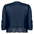 thumbnail image 6 of vastwit Womens Half Sleeve Chiffon Shrugs Open Front Ruffle Bolero Cardigan Cover Up for Dresses Navy Blue XXL, 6 of 7