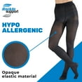 thumbnail image 6 of Made in USA - Womens Compression Pantyhose 15-20mmHg for Swelling - Black, Large, 6 of 11