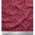 thumbnail image 1 of Soimoi Pink Cotton Jersey Fabric Arrow & Triangle Geometric Print Fabric by Yard 58 Inch Wide, 1 of 3