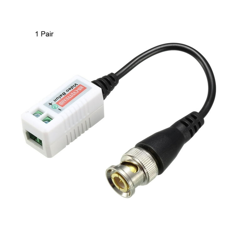 Video Balun Transceiver CCTV Camera Passive BNC Connector CAT5 UTP