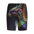 thumbnail image 7 of Daiia Dragon with Colorful Tail Mens Woven Stretch Pajama Short,Short Pajama Pants-Large, 7 of 7