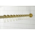 thumbnail image 5 of Kingston Brass KSR607 72 in. Edenscape Adjustable Stainless Steel Shower Curtain Rod with Rings, Brushed Brass, 5 of 15