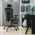 thumbnail image 6 of Techni Mobili Ultimate Reclining Ergonomic Mesh Office Chair with Lumbar Support and Footrest RTA-380C-BK, 6 of 11