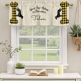 thumbnail image 3 of 2 Pack Valances for Windows, Yellow Black Buffalo Checkered Window Valances for Living Room/Bedroom/Bathroom, Bones Cute Dogs Pets Light Filtering Kitchen Curtain Valance 42"W x12" L, 3 of 9