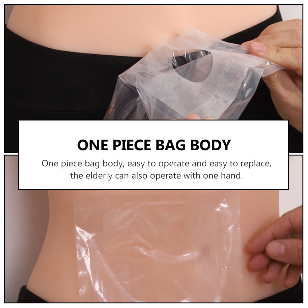 60pcs Disposable Ostomy Bags Transparent Drainable Colostomy Bags for Patients