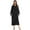 Black, variant on AherBiu Nightgowns for Women Long Sleeve Zip up Hoodie Pajamas Sleepwear Loose Fitted Comfy Maxi Sleep Dress