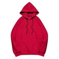 thumbnail image 4 of Red Sweaters for Women Solid Color Casual Fall 2025 Pullover Hoodie Basic Sweatshirts Womans Fashion Blouse Clothes Womens Fall Fashion 2025, 4 of 6