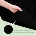 CHUN YI Non-Slip Bathroom Mat Absorbent Plush Polyester, 16"x24", Black ...