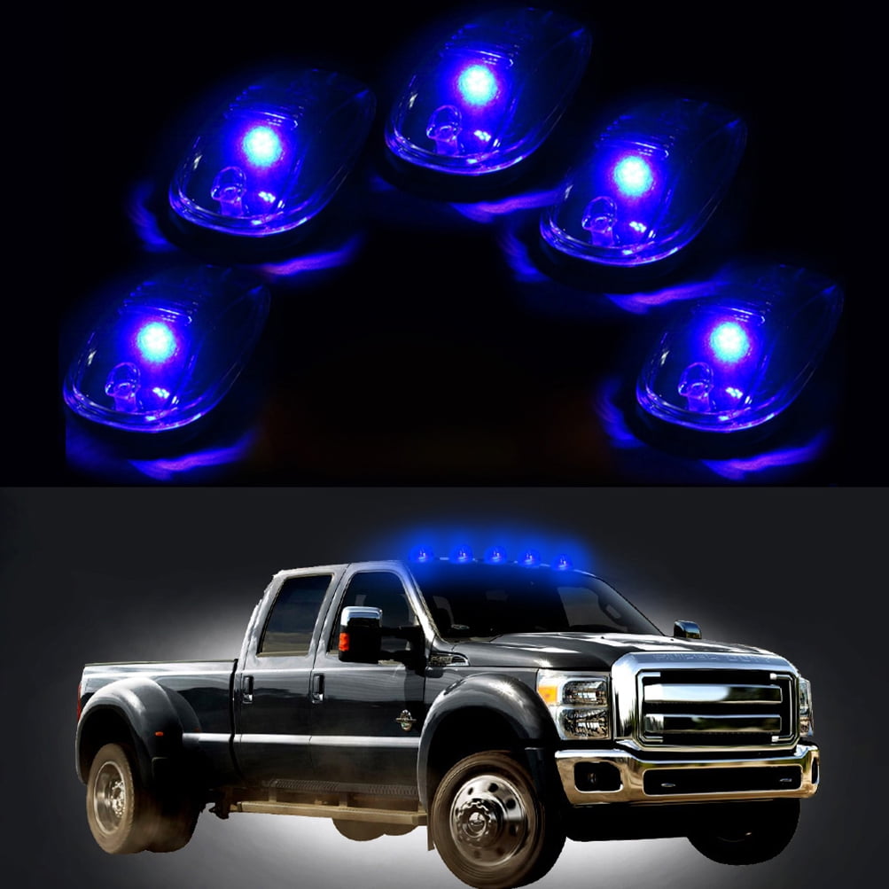 Scitoo 5Pcs Top Cab Roof Running Light Marker Clearance Lens with Base