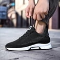 thumbnail image 3 of Men Elevator Sneakers Invisible Height Increasing 2.4 Inches Taller Elevator Sports Women Mesh Breathable Outdoor Casual Lace up Fashion Shoes, 3 of 12