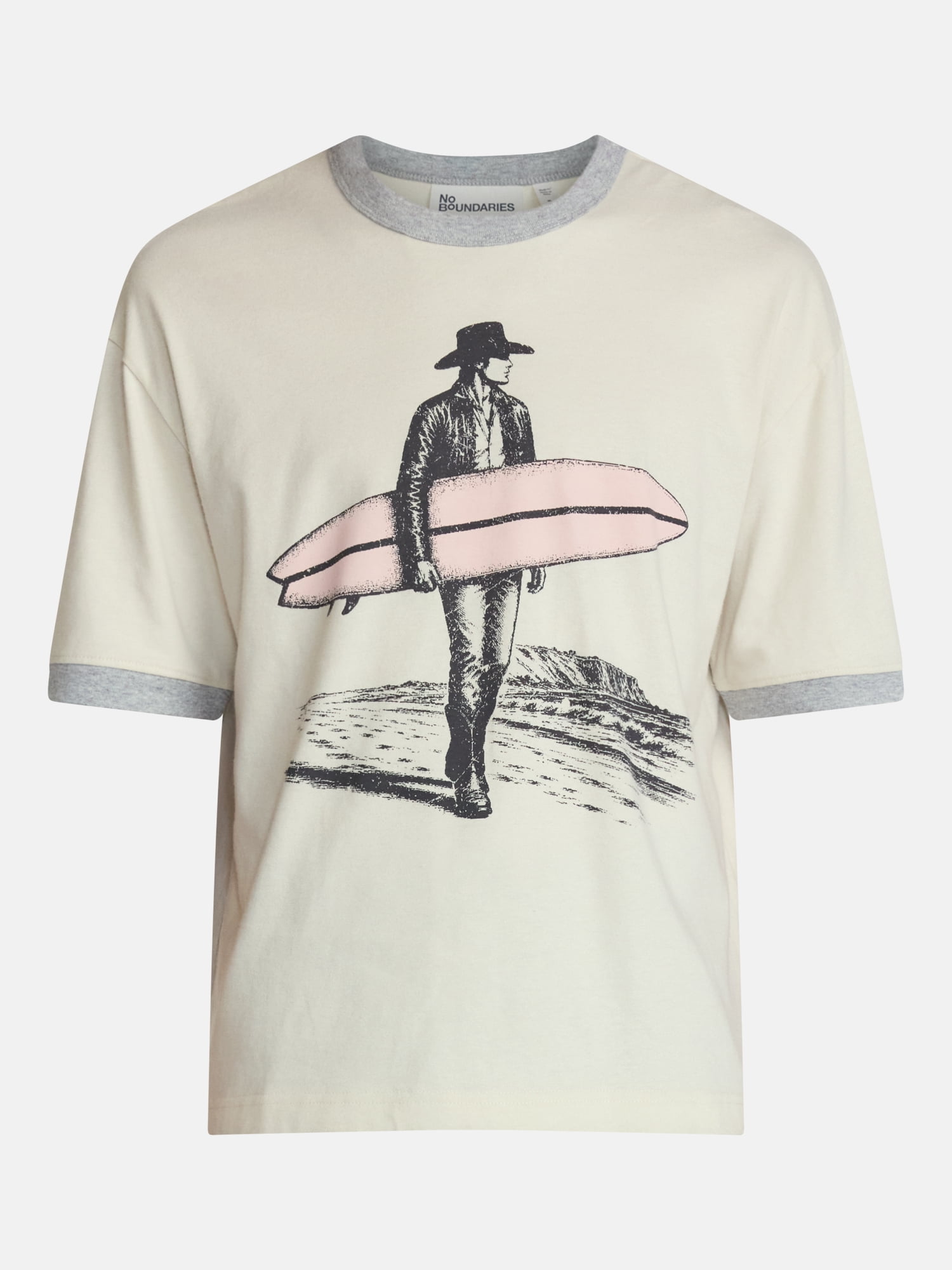 No Boundaries Cotton Ringer Tee, Men's & Big Men’s XS-3XL