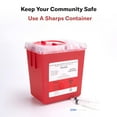 thumbnail image 7 of Alcedo Sharps Container for Home Use 2 Quart (1-Pack), Biohazard Needle and Syringe Disposal, Medical Grade, Professional Use, 7 of 7