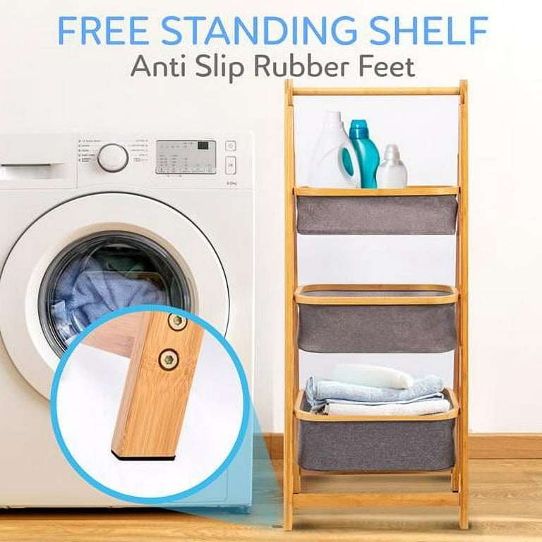 Bamboo laundry shelf clearance