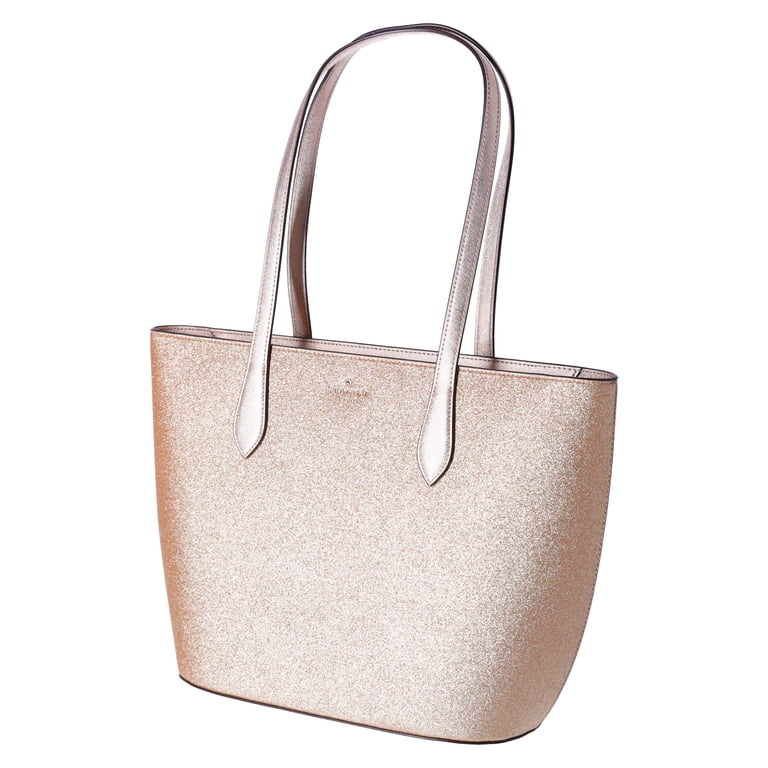 Kate Spade Glimmer Large Top Zip Tote Shoulder Bag Gold Glitter