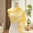 thumbnail image 6 of ROZYARD Luxury Floral Lace Scarf Lightweight Chiffon Elegant Neck Wrap Accessory, 6 of 13