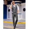 thumbnail image 4 of COOFANDY Men's Layered Suit Vest Business Dress Vests Formal Wedding Waistcoat Slim Fit, 4 of 8