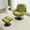 Apple Green, variant on OTHNIEL Velvet Swivel Accent Chair with Ottoman Round Reading Chair with Foot Stool Set Deep Green