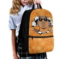 thumbnail image 2 of Jeiento Capybara School Backpack 5 Pcs Set for Girls Sweet Lightweight Kids Backpack with Lunch Bag, Pencil Case and Bookmarks Breathable 17 Inch School Bag for 9-12 Years Old, 2 of 8