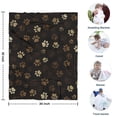 thumbnail image 4 of Paw Print Blanket,Comfortable Soft Flannel Throw Blanket,All Season,Warm Lightweight Blankets for Sofa Bed Couch Living Room Chair,30"x40", 4 of 4