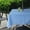 Blue Clound, variant on Outdoor Tablecloth with Umbrella Hole and Zipper, Rectangle Patio Table Covers for Spring/Summer, Machine Washable Outdoor Picnic Table Cloth (02stripes, 60" × 102" Rectangular)