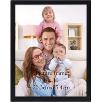 8x10 Picture Frame Black, 8 by 10 Thin Photo Frame for Wall Tabletop Display, Single