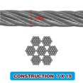 thumbnail image 3 of KEILEOHO Cable de acero inoxidable 304 de 164 pies 1/4, 7 x 19, núcleo de hilo de construcción, cables para aviones, cable resistente, alambre de barandilla, cuerda de metal para sistema de barandilla, 3 of 5