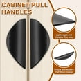 thumbnail image 4 of Uxcell 2 Pack Half Moon Cabinet Pull, 3.78" Hole Center Drawer Pulls Zinc Alloy Brushed Cabinet Pull Handles for Kitchen Cupboard Dresser Cabinet Hardware, Black, 4 of 8