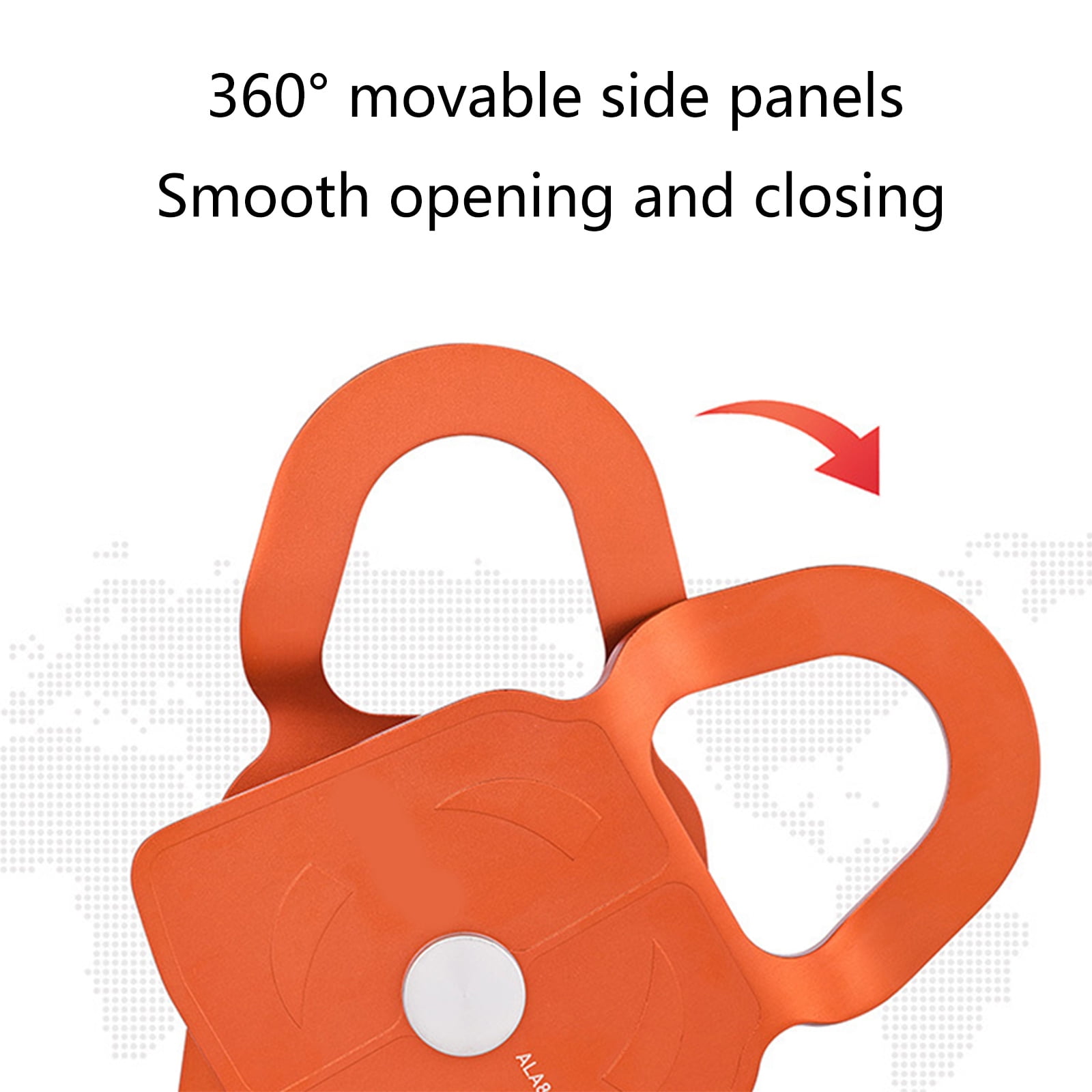 High Capacity Swivels Pulleys 360 Rotation Multifunctional Outdoor Pulleys for Hiking and Travel with Quick Installation