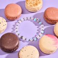 thumbnail image 1 of Rainbow White | Silver | Mermaid Glass Macaron Bracelet, 1 of 8