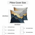 thumbnail image 3 of Waterproof Throw Pillow Covers Set of 2, 20x20 Inch Navy Blue Geometric Decorative Pillowcases Outdoor Pillow Slip Cushion Covers Set for Couch Tent Modern Abstract Luxury Golden, 3 of 7