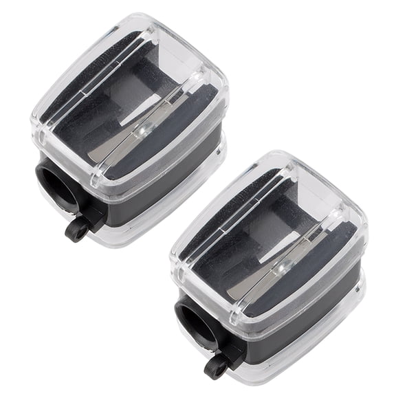 Makeup Pencil Sharpener Single Hole Sharpener with Clear Lid and Washing Brush For Lip Liner Eyebrow Pencils