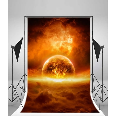Image of GreenDecor Outer Space Backdrop 5x7ft Photography Background Planet Science Fiction Nebula Universe Alien World Photos Video Studio Props