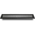 thumbnail image 6 of 3"x24" Caststo Cast Aluminum Contemporary Design Air Return Grille | Overall 5"x26" |- Black- Rock (For Floor- Black without Screw Holes), 6 of 7