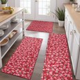 thumbnail image 2 of Red Christmas HO Pattern Kitchen Rugs Sets Of 3,Kitchen Runner Rugs Non Skid Washable,Decorative Kitchen Floor Mats for Kitchen,Sink,Laundry,17"x30"+ 17"x47" + 17"x59", 2 of 6