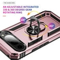 thumbnail image 4 of YEYKX for Google Pixel 9 / 9 Pro 6.3-inch Phone Case, Impact Resistant Metal Ring Magnetic Support Kickstand Drop Protector Cover for Google Pixel 9 / 9 Pro 6.3-inch,Rose Gold, 4 of 7