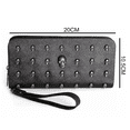 thumbnail image 2 of Cartera Malubero Vintage Cremallera Tachuelas Negra Mujer, 2 of 3