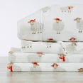 thumbnail image 2 of Linery & Co. Rustic Lodge Velvet Plush 4-Piece Sheet Set Sheep California King, 2 of 5