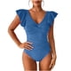 thumbnail image 2 of Traje de baño de una pieza para mujer, bikini informal y de moda de color sólido con cordones, traje de baño de moda playera para mujer, trajes de baño de una pieza para mujer, trajes de baño para muj, 2 of 6