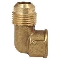 Thrifco 4401176 50 1/2 Inch Flare x 1/2 Inch FIP Brass 90 Degree Elbow