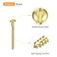 thumbnail image 4 of Uxcell Wood Screws M4 x 60mm Slotted Round Head Brass Self-Tapping Screw WoodWorking Screw 20 Pack, 4 of 6