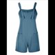 thumbnail image 3 of Cortos de Verano A para Mujer, Casuales Sin Mangas con Bolsillos Azul Mar XL, 3 of 9
