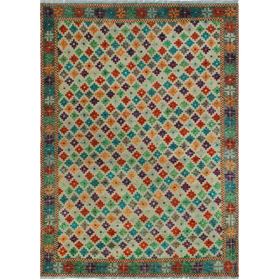 Balochi Victoria Ivory/Grey Rug, 5'9" x 8'0"