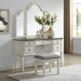 thumbnail image 4 of Furniture of America Rothe Transitional Wood 3-Piece Vanity Set in Antique White, 4 of 9
