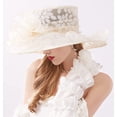 thumbnail image 5 of Women's Organza Hat Derby Fascinator for Tea Party Bridal Wedding Dress Hat, 5 of 6