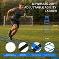 thumbnail image 3 of EDX Agility Ladder Speed Training Set - Adjustable Fitness Ladder for Footwork, Coordination & Agility Drills Indoor Outdoor, Blue, 3 of 8