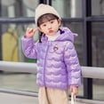 thumbnail image 3 of KYAIGUO 9M-6T Girls Boys Winter Cartoon Down Outwears with Hoodie for Baby Toddler Padded Thicken Jackets Infant Zip up Warm Bear Ears Fleece Coats, 3 of 9