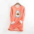 thumbnail image 1 of Chemises pour Femmes Style Décontracté d'Hiver Mode sous-Vêtements Chauds en Peluche Haut à Manches Longues Col Rond Chandails en Molleton en Liquidation, 1 of 4