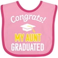 thumbnail image 3 of Inktastic Congrats My Aunt Graduated with Cap Boys or Girls Baby Bib, 3 of 4